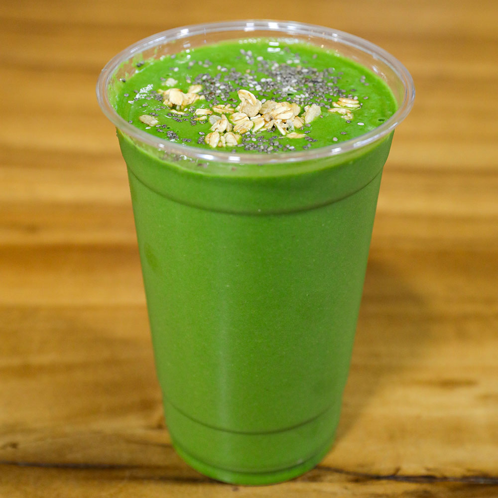 Green Smoothie with Oat Topping